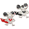 Zinc Alloy Animal Pendants, Mouse, platinum color plated, enamel Approx 3mm 