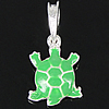 Zinc Alloy Enamel Pendants, Turtle, plated nickel, lead & cadmium free Approx 4mm 