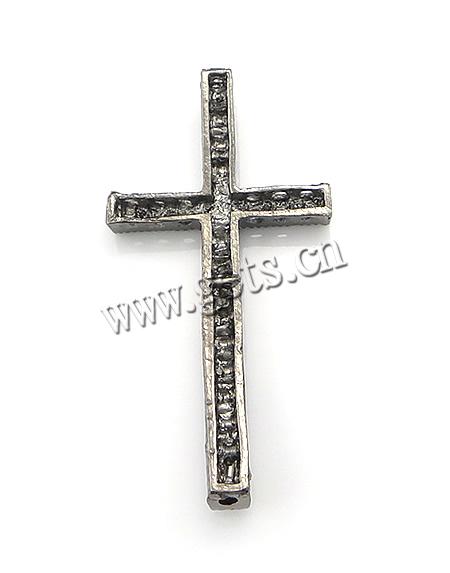 Conector de aleación de Zinc de diamantes de imitación, Cruces, chapado, con diamantes de imitación, más colores para la opción, 24x48x4mm, agujero:aproximado 1.5mm, Vendido por UD