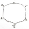 Stainless Steel Anklets Jewelry, 304 Stainless Steel, oval chain, 4.5mm Approx 9.5 Inch 