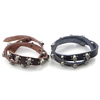 Men Bracelet, Zinc Alloy, with Cowhide 12mm Approx 18 Inch 