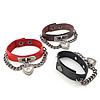 Men Bracelet, Zinc Alloy, with Cowhide 18mm Approx 8.2 Inch 