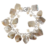 Freshwater Shell Bracelet 6--7mm .5 Inch 