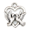 Zinc Alloy Heart Pendants, plated nickel, lead & cadmium free Approx 2mm, Approx 