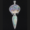 Abalone Shell Pendants, Brass, with Abalone Shell, platinum color plated Approx 