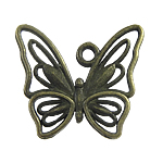 Zinc Alloy Animal Pendants, Butterfly, plated nickel, lead & cadmium free Approx 1.5mm 