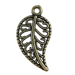 Zinc Alloy Leaf Pendants, plated nickel, lead & cadmium free Approx 1mm 