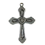 Zinc Alloy Cross Pendants, plated nickel, lead & cadmium free Approx 2mm 