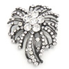 Rhinestone Zinc Alloy Brooch, Flower, plated, with rhinestone 