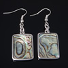 Abalone Shell Earring, brass earring hook, Rectangle Approx 1.8 Inch 