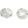 Sterling Silver European Beads, 925 Sterling Silver, Rondelle, plated, without troll Approx 4.5mm 