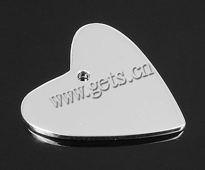 Sterling Silver Tag, 925 Sterling Silver, Heart, plated, more colors for choice, 17.9x17.5mm, Hole:Approx 1.5mm, Sold By PC