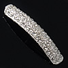 Rhinestone Zinc Alloy Beads, Tube, plated Approx 2.5mm 