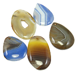 Pendentif Agate mixte, 34-70mm Environ 3mm, Vendu par PC