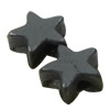 Perles hématite non-magnétique, hématite non magnétique, étoile, noire Environ 0.5mm pouce, Environ Vendu par brin