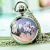 Watch Necklace, Zinc Alloy, Flat Round Approx 32 Inch 