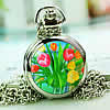 Watch Necklace, Zinc Alloy, Flat Round Approx 32 Inch 