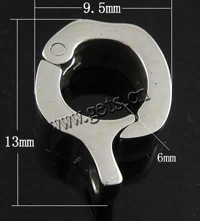 Edelstahl Foldover Verschluss, Apfel, plattiert, Kundenindividuell, keine, 13x9.5x4mm, Bohrung:ca. 2mm, verkauft von PC