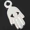 Pendentifs en argent, argent sterling 925, Main de Fatma, Placage, Islam bijoux, plus de couleurs à choisir Environ 1.5mm, Vendu par PC