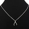 Collier de bijoux en argent , argent sterling 925, Wishbone, Placage, plus de couleurs à choisir 1mm Environ 18 pouce, Vendu par brin