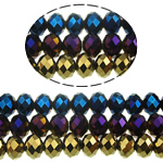 Rondell Kristallperlen, Kristall, voll plattiert, handgemachte facettiert, mehrere Farben vorhanden, 12x14mm, Bohrung:ca. 1mm, Länge:22.6 ZollInch, 60PCs/Strang, verkauft von Strang