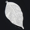 pendentif à la forme de feuille en argent pur, argent sterling 925, Placage, plus de couleurs à choisir Environ 1.2mm, Vendu par PC