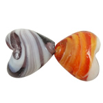 Plattierte Lampwork Perlen, Herz, keine, 12x8x4mm, Bohrung:ca. 2mm, verkauft von PC