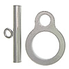 Stainless Steel Toggle Clasp, Round, single-strand, original color Approx 2.2, 4mm 