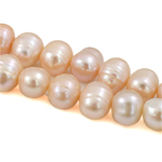 Potato Cultured Freshwater Pearl Beads, natural, pink, Grade AA, 10-11mm Approx 0.8mm .5 Inch 