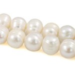 Potato Cultured Freshwater Pearl Beads, natural, white, Grade AA, 11mm Approx 0.8mm .5 Inch 