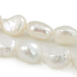 Baroque Cultured Freshwater Pearl Beads, natural, white, Grade AA, 8-9mm Approx 0.8mm .5 Inch 