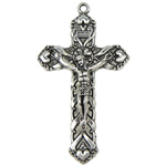 Zinc Alloy Cross Pendants, plated nickel, lead & cadmium free Approx 1.5mm 