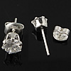 Sterling Silber Zirkonia Ohrringe  , 925 Sterling Silber, mit kubischer Zirkonia, Sterling Silber Stecker, keine, verkauft von Paar