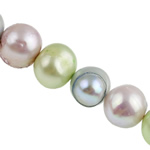 Perle comme Pommes de terre perles d'eau douce, perle d'eau douce cultivée, pomme de terre, multicolore, 10-11mm Environ 0.8mm pouce, Vendu par brin