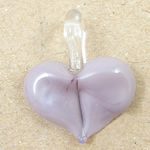 Handmade Lampwork Pendant, Heart Approx 4MM 