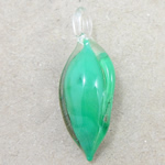 Handmade Lampwork Pendant, Teardrop Approx 3MM 