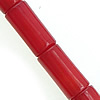 Natürliche Korallen Perlen, Rohr, rot, Grade A, 8x4mm, Bohrung:ca. 1mm, Länge:15.5 ZollInch, ca. 62SträngeStrang/kg, verkauft von kg