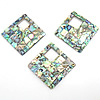 Abalone Shell Pendants, Rhombus 5-6mm Approx 