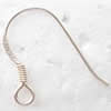 Sterling Silver Hook Earwire, 925 Sterling Silver, plated 10mm 