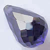 Cubic Zirconia Jewelry Pendants, Teardrop, faceted 