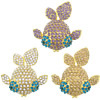 Rhinestone Zinc Alloy Ornaments, Fish, gold color plated, with rhinestone 