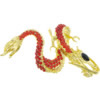 Rhinestone Zinc Alloy Ornaments, Dragon, gold color plated, with rhinestone 