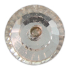 Glass Shank Button, Coin, faceted Approx 0.5mm 