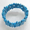 Pulseras de turquesa, azul, 18x9x5mm  6mm, longitud:7 , 17PCs/Sarta, Vendido por Sarta