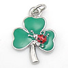 Zinc Alloy Enamel Pendants, Flower, plated nickel, lead & cadmium free Approx 2mm 