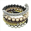 Bracelet en acier inoxydable, Acier inoxydable 304, Placage, multicolore, 10mm, 8mm Environ 9.8 pouce, Vendu par PC