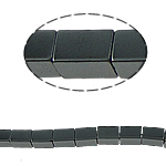 Perles hématite non-magnétique, hématite non magnétique, rectangle, normes différentes pour le choix, noire, grade A .5 pouce, Vendu par brin