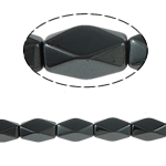 Perles hématite non-magnétique, hématite non magnétique, ovale, noire, grade A Environ 1.5mm .5 pouce Vendu par brin