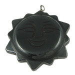 Non Magnetic Hematite Pendant, with Iron, Sun, Grade A Approx 2mm [