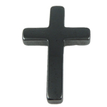 Colgantes de hematites no magnético, Hematita no magnética, Cruces, Grado A, 21x33x4mm, agujero:aproximado 1.5mm, Vendido por UD